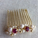 ピンク♪スワロフスキー　コーム　