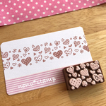 可愛いハート♡の繋がるラインはんこ☆消しゴムはんこ