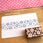 可愛いお花の繋がるラインはんこ☆消しゴムはんこ