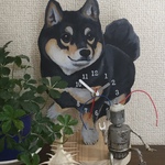 黒柴犬君の置き時計