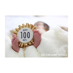 100日祝いロゼットプロップス 【サテンリボン】