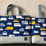 Ｌａｓｔ！レッスンバックとシューズケース　キューブカー（青）