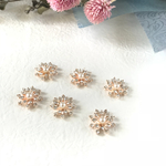 6個入・キラキラお花カボションパーツ