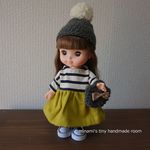 再４５♡　ソランちゃん服　メルちゃん服　ボーダー切り替え　ワンピース