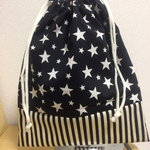 体操着入れやお着替え袋などに便利な持ち手つき巾着