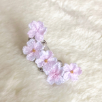 レースの桜のイヤーカフ 