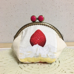 ストロベリーケーキ♡がま口ポーチ