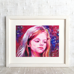 油絵フレーム付き -ロシアの少女- モチーフ付き-