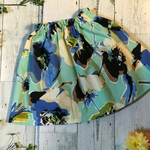 【丈が選べます♡】大柄フラワーのギャザースカート（ミント系）