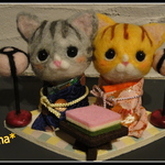 ＊雛人形　２匹のねこちゃん②　置物＊