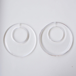  vintage 【2個】clear circle＊Acryl charm