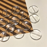 アクリル  クリア ビーズ ラウンド フラット コイン 20mm    20個