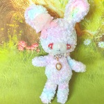 【こふく様オーダー】夢色🌈ウサギちゃん🐰🎀ストラップ