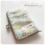 がま口のアクセサリーポーチ＊LIBERTY＊ミシェル＊ミントグリーン
