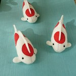 【送料無料】フェルトマグネット／鯉ちゃん🐟紅白柄