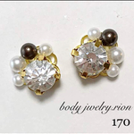 ビジュー 貼るピアス シールピアス 