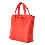 Christmas Red leather tote bag