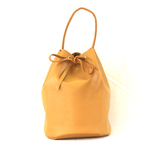 本革バケットバッグ　国産 キャメル　Bucket bag camel leather 
