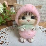 いちご 着ぐるみ にゃんこ 猫 ピンク