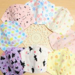 低学年２個set８重立体マスク♪女の子③お好きなゴム色で