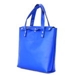 本革トートバッグ 中　青　Blue leather  tote bag 