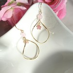 【再販】桜のひねりフープピアス