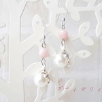 ＊ネコパール＊ピンクオパールと揺れるピアス