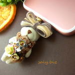 saly☆おめかしクマ姫☆充電口用アクセサリー