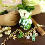 saly☆おめかしクマ姫のバッグチャーム
