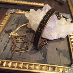 バングル[ avoir un petit- φ] ＆黄金比透かし彫りネックレス（両面エッチング）　セット