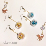 専用ページ♡かすみ草のガラスドームピアス