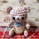 編みぐるみ  シロクマくん  引き揃え糸使用