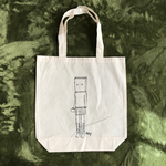 【sale】スネ毛のフクロウ 手描きエコバッグ