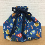 魚柄 お弁当袋　きんちゃく袋
