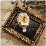＊（白)１輪の薔薇のブローチ4