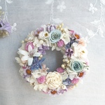 Petite Couronne＜Pastel migeon＞＊パステルカラー・幸せ舞い込むリース ミニ＊お祝い・プリザーブドフラワー＊花