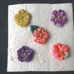 古布　 お花のパーツ✿５個セット no135