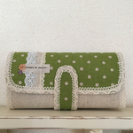 kotoji-1108さま専用です✴︎送料込✴︎たくさん入る長財布 グリーン 水玉✴︎