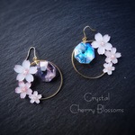 桜のcrystalピアス