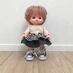 送料無料 メルちゃん 2段フリルワンピース