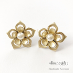gold flower pierce／earring