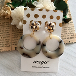 【再販✩】ベージュ輪っかパーツ✱レジンピアス