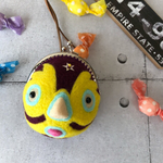 覆面レスラーのがま口(紫色×黄色×水色)