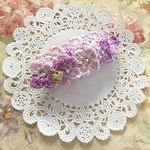 紫陽花のバレッタ♡purpleレース編み