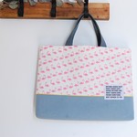 レッスンバッグ　FLAMINGO×LIGHTBLUE