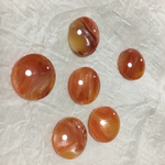 マーブルカボション４個(ブラウン)18×6mm