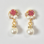 パールとビジューのピアス イヤリング