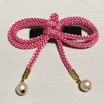 和リボン🎀二重叶結びのヘアクリップ（ピンク）