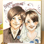 【お誕生日や記念日に】ミニ色紙似顔絵