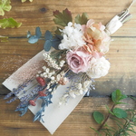 受注制作 Antique Swag＜Pink beige＞＊ピンクベージュ×ラベンダー早春スワッグ＊プリザーブドフラワー＊お花＊ギフト